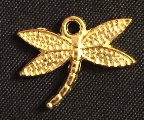 Gold Dragonfly Charm 1